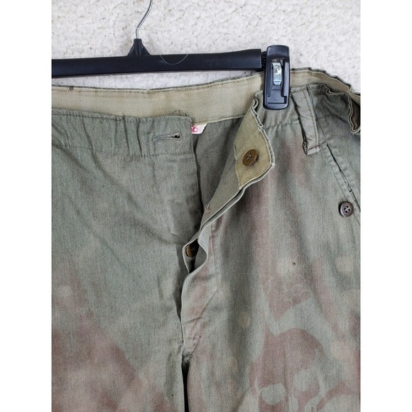 Vtg German European Mil-spec Cargo Pants Mens G 56 Buttonfly Skull Bones 38x28 - Picture 12 of 15